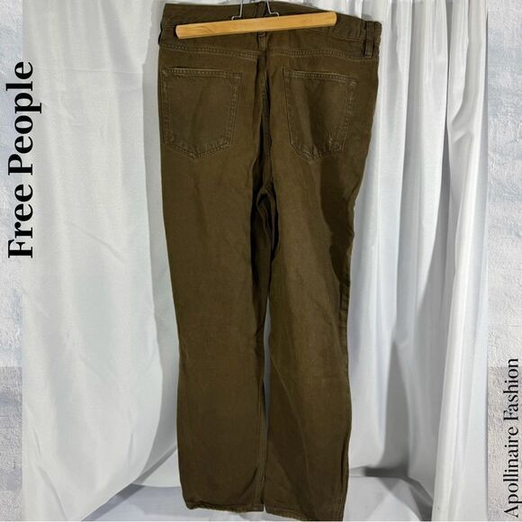 FREE PEOPLE LASSO JEANS IN BROWN SIZE 32 NWT - Picture 3 of 5